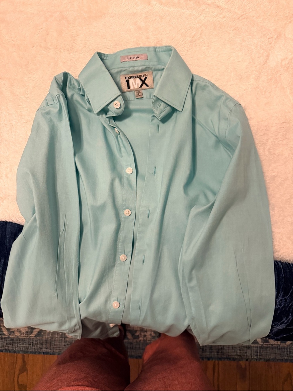 Express men’s ' Mint Green Button-Down Shirt